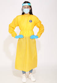 Yellow Hospital Gown view three